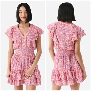 Poupette St Barth Camilla Mini Dress Pink Floral